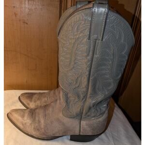 Justin Cowboy Western Boots Leather Size 9.5 D
